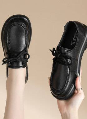 真皮软底妈妈鞋单鞋平底中老年人女士不累脚单鞋防滑舒适女鞋秋季