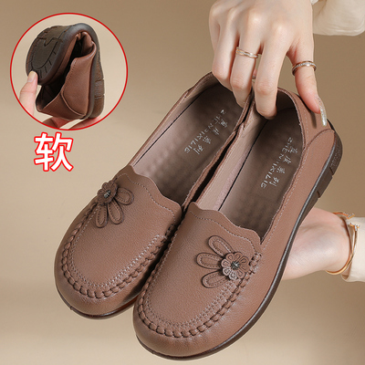 中老年单鞋舒适不累脚中年春秋