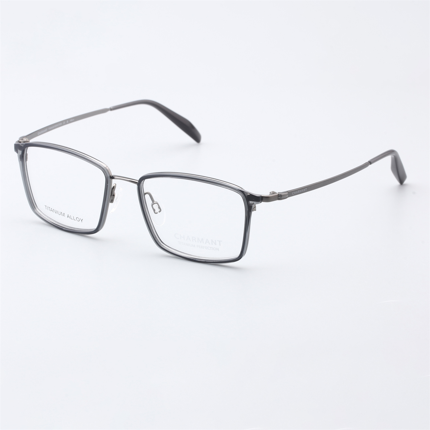 Charmant夏蒙眼镜框钛全框商务休闲舒适板材男女近视镜架CH29523