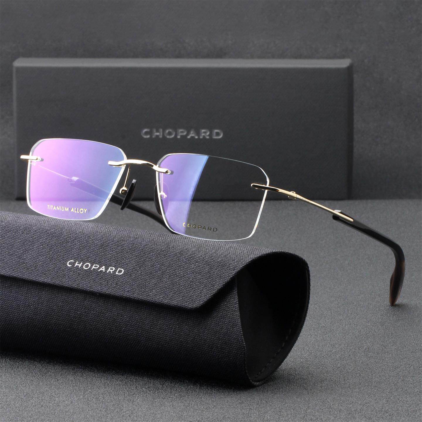 Chopard/萧邦无框眼镜框精致高奢钛牛角眼镜架可配近视-VCHM20J