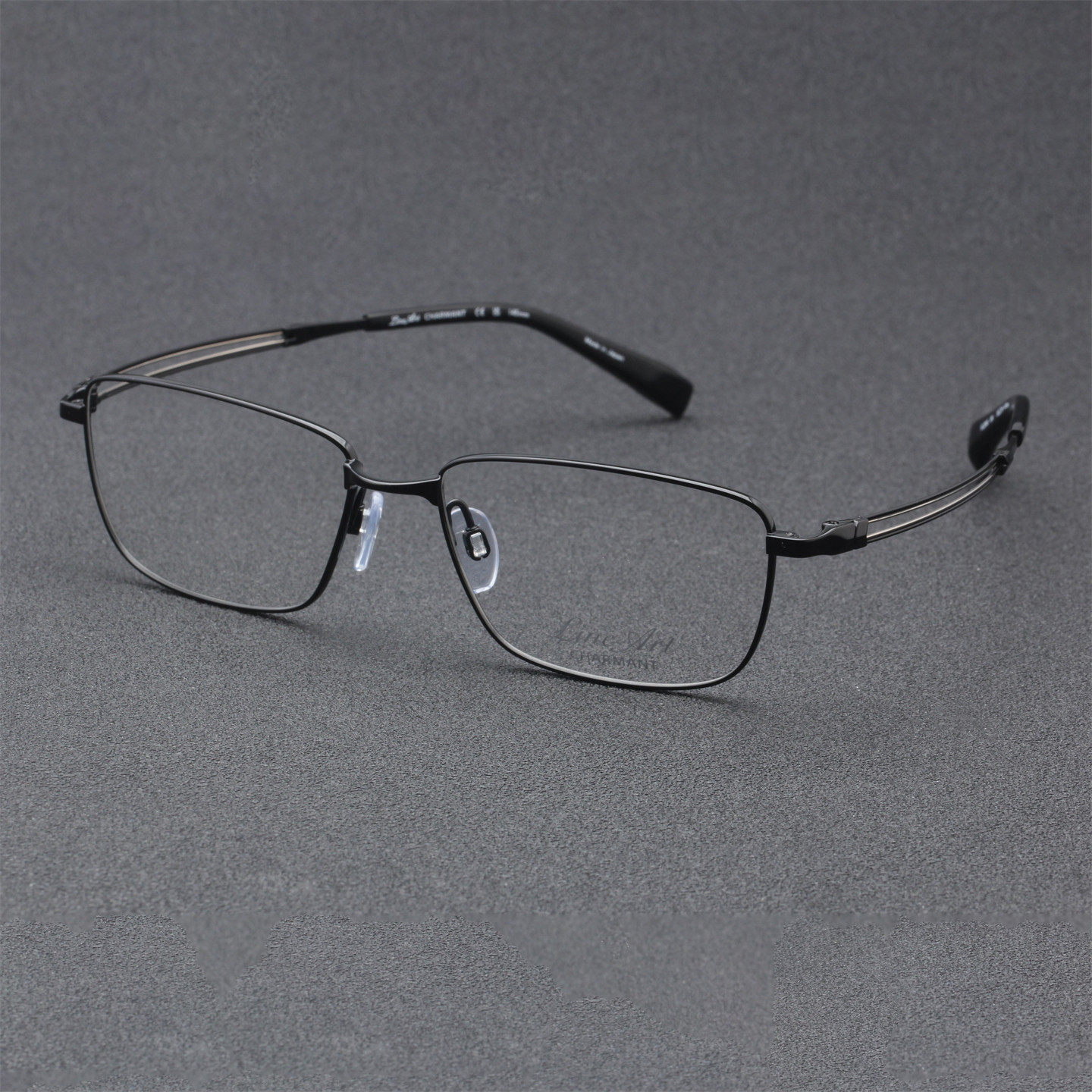 CHARMANT夏蒙方形全框钛金属斯文商务休闲近视眼镜架男-XL2245