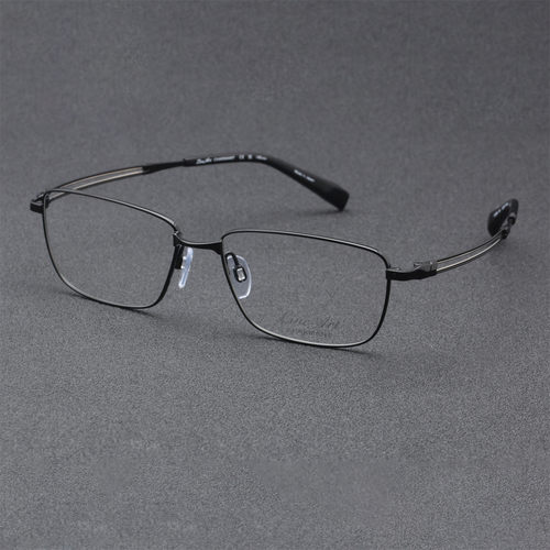 CHARMANT夏蒙方形全框钛金属斯文商务休闲近视眼镜架男-XL2245