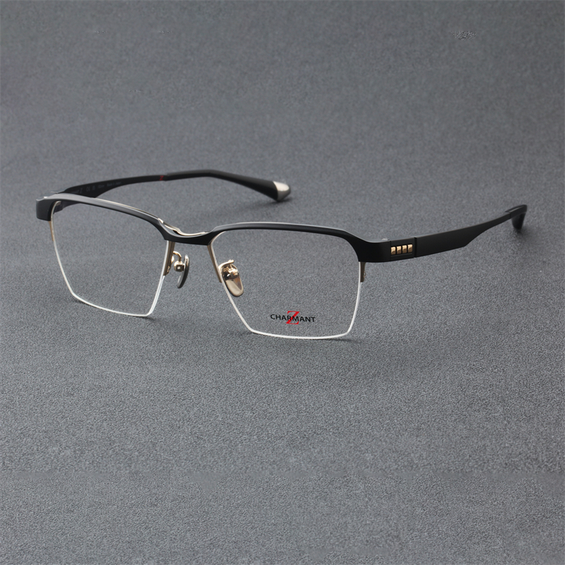 CHARMANT夏蒙镜架男士超轻半框商务高级感近视光学眼镜架ZT27114