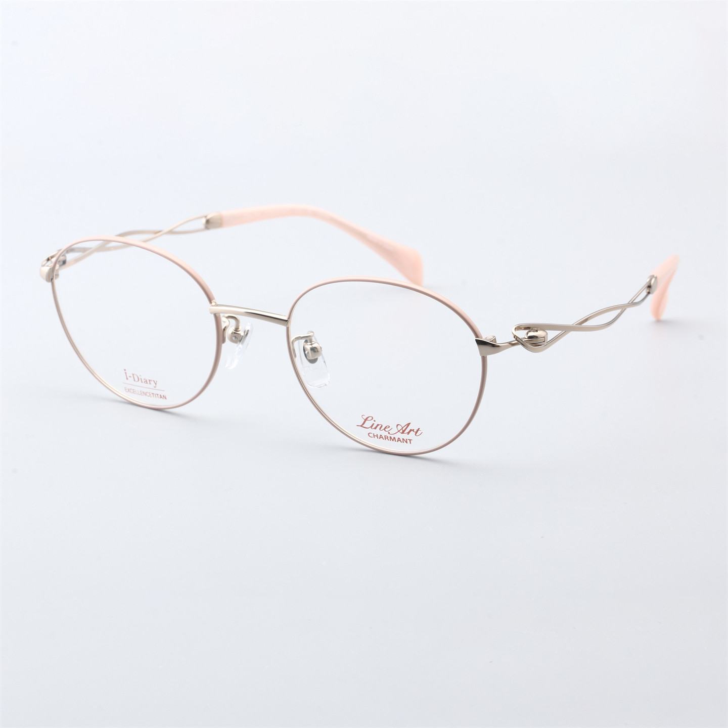 Charmant/夏蒙 女椭圆钛金属眼镜架超轻全框近视眼镜框-XL2950