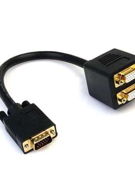 Startech VGASPL1VV 星科 公头VGA对母头VGA线缆 300毫米黑色