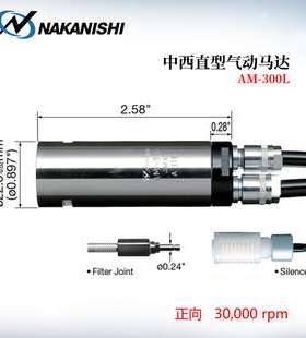 日本NAKANISHI中西AM-300R/AM-310L/AM-300RA/AM-310RA气动马达