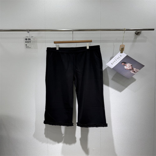 9879名魅子辰2026冬季新款大码女装显瘦加绒裤子百搭木耳边直筒裤