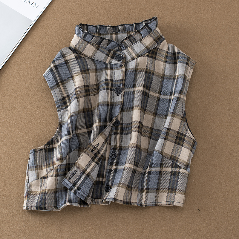 lrxn百搭风减龄加厚磨毛假领子