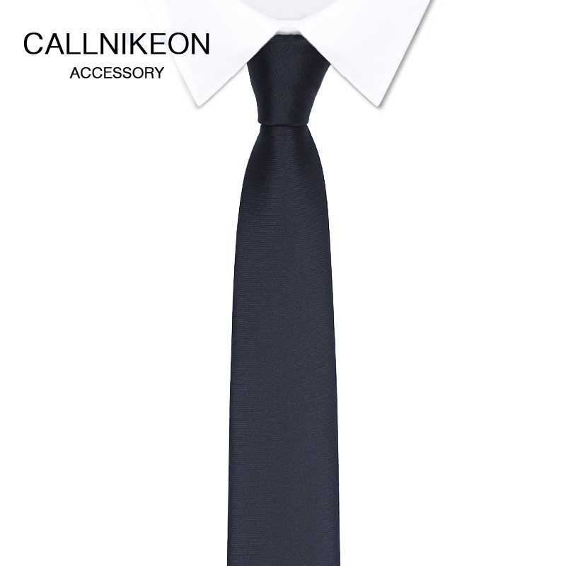CALLNIKEON光面純黑色窄領帶男正裝商務學生韓版休閑6cm桑蠶絲在類目 服飾配件/皮帶/帽子/圍巾, 領部配件, 領帶中 - 來自Buy2taobao.com提供專業的淘寶代購服務