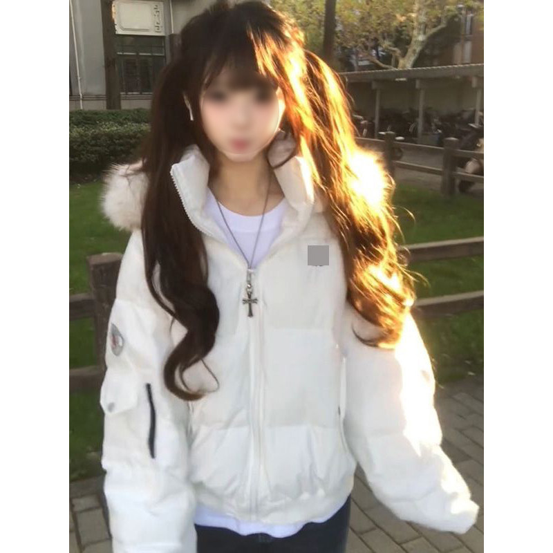 甜美学院风干净白色连帽棉服外套女学生冬季保暖百搭加厚宽松棉衣,女装/女士精品,时尚套装,淘宝优惠券,粉丝福利购,淘宝优惠卷