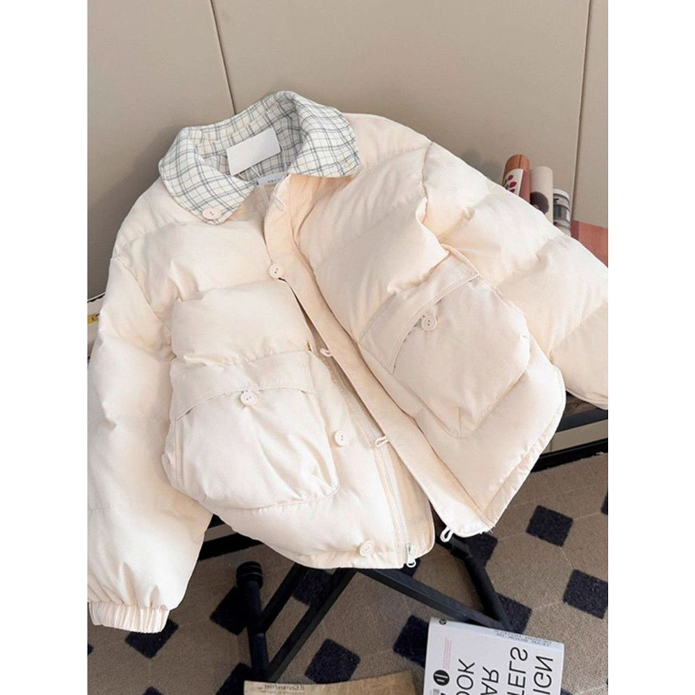 韩系宽松温柔粉色棉服氛围感冬日设计女学生百搭保暖加厚休闲棉衣,女装/女士精品,棉衣/棉服,淘宝优惠券,粉丝福利购,淘宝优惠卷