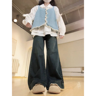 衬衫 女搭配蝴蝶结长袖 两件套 韩系甜美学院风休闲针织吊带开衫 秋季