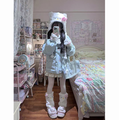 软妹小个子粉色格纹撞色双面穿棉服女冬季百搭防寒多巴胺短款外套