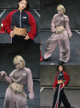 BLACKBOX黑盒子原创美式复古吸湿速干防晒运动夹克短外套女