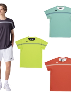 26年JP版YONEX尤尼克斯 男款羽毛球大赛服短袖10711 短裤15239 VC