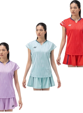 25年JP版YONEX尤尼克斯女款羽毛球大赛服短袖20860 裙裤25100国羽