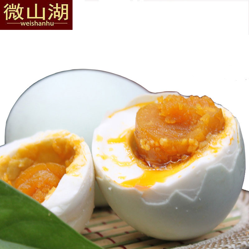 正宗微山湖牌咸鸭蛋红心流油整箱