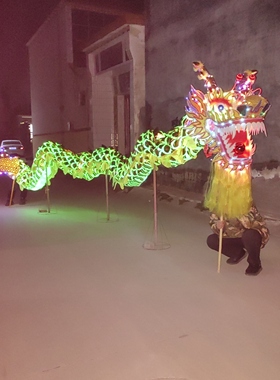 七彩灯光舞龙道具成人