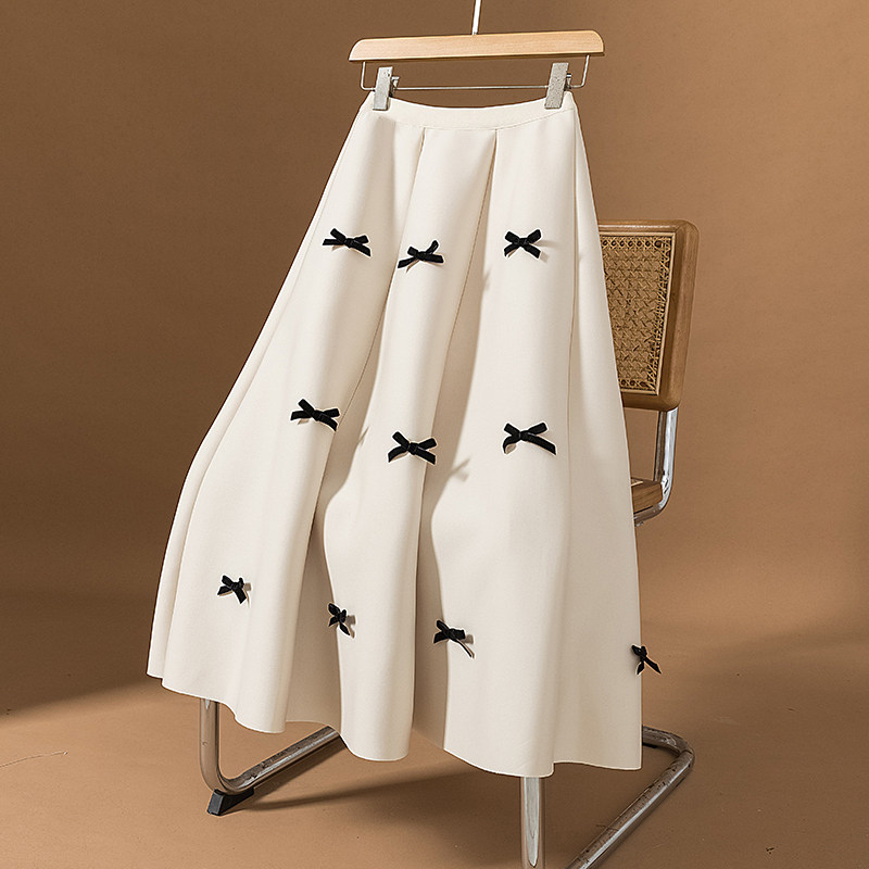 半裙大码女装新款韩版复古蝴蝶结高腰春季宽松垂感a字蛋糕半身裙,女装/女士精品,大码半身裙,淘宝优惠券,粉丝福利购,淘宝优惠卷