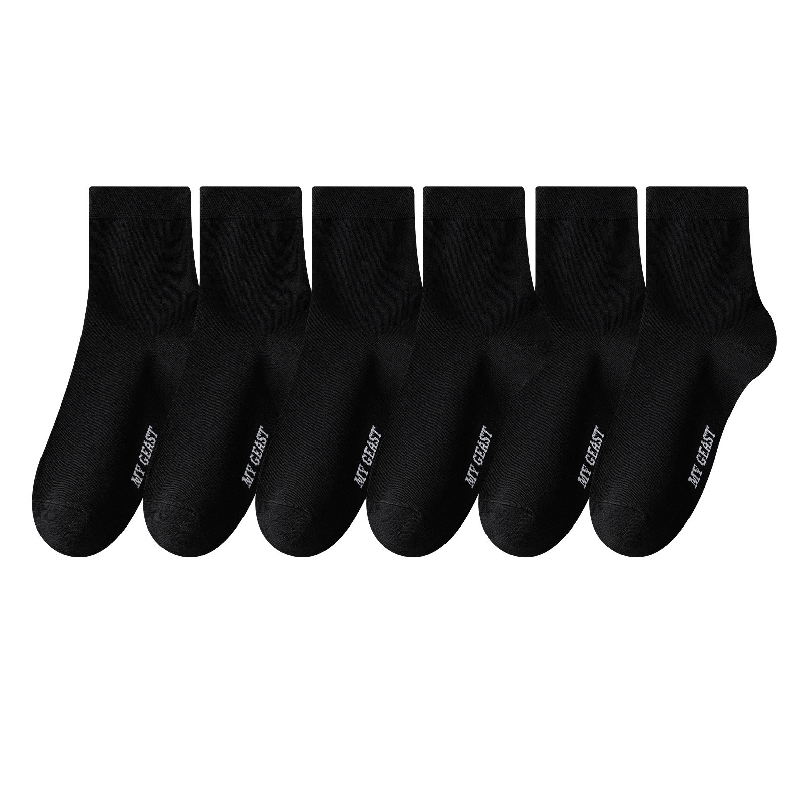 Yige Bamboo Original Cotton Bamboo Fiber Odor-Resistant Socks for Men and Women, Seamless Solid Color Business Casual Breathable Versatile Mid-Short Socks