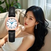 手表女款 简约优雅方形摩登小众时尚 百搭皮带女腕表品牌石英表1475