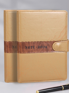 HY-B3132笔记本子定制可印logo加厚商务记事本大号复古黑色皮面本b5会议记录本子办公简约文艺本子