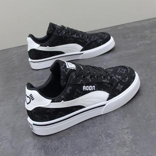 ins风小众设计感休闲小众面包鞋 子男复古潮百搭软底防臭帆布板鞋