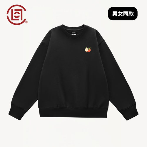 CLOTTEE by CLOT心想事橙刺绣圆领卫衣男 重磅粗纹肌理线圈内里W