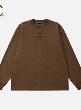 【CLOTTEE by CLOT】毛巾布盘扣长袖T恤 中式 男女同款  榫卯系列