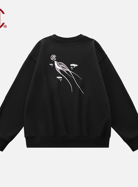 【CLOTTEE by CLOT】千环燕子印花圆领卫衣 轻盈绒里 男女同款