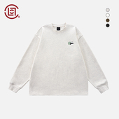 T恤 微磨毛亲肤男女同款 CLOT 小熊猫背影刺绣长袖 CLOTTEE