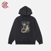 CLOTTEE CLOT 盘龙宫殿印花水洗连帽卫衣 瑞系列