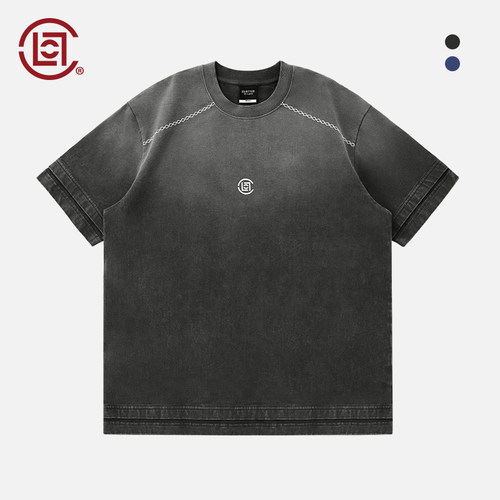 【CLOTTEE by CLOT】渐变水洗假两件短袖T恤 刺绣BeLikeWater系列