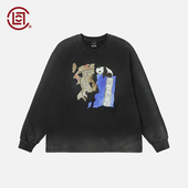 CLOTTEE CLOT 书籍熊猫印花水洗卫衣 瑞系列