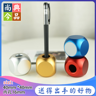 创意笔搁 铝合金笔座金属笔筒高档商务办公铝吧台笔插剃须刀底座
