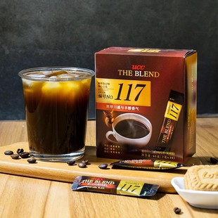 悠诗诗UCC117/114速溶黑咖啡粉便利装30条美式冻干苦咖啡条装提神