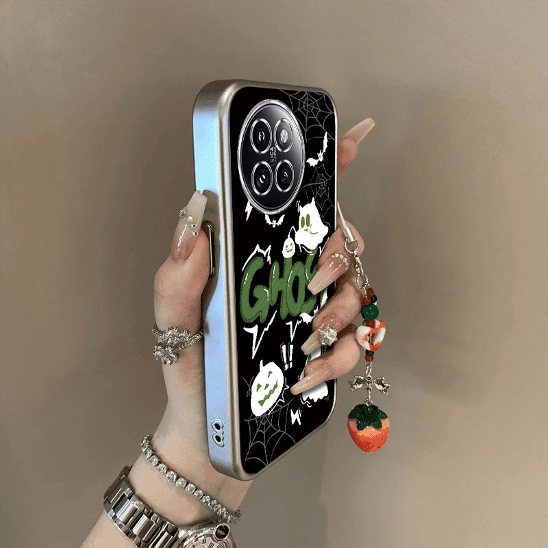 适用小米civi4pro手机壳新款CIVI3软红米10Xpro5G全包防摔Redmi9A10a电镀硅胶套cviv1s黑底幽灵2男女高