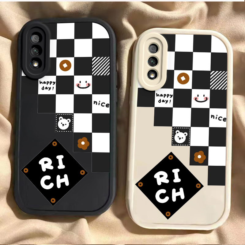 适用荣耀9x手机壳honor8x华为9xpro新款荣耀note10全包防摔x9pro专用外壳九叉8c男女硅胶9a保护套ⅹ黑白格子