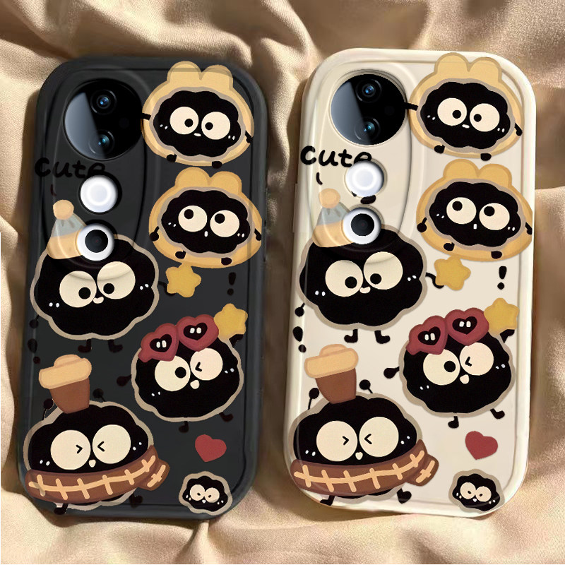 适用vivos19手机壳s18/s17新款s16pro防摔vovos15e硅胶套s12全包s10/s9e男女vivis7t带帽煤球s6s5软s1pro软壳