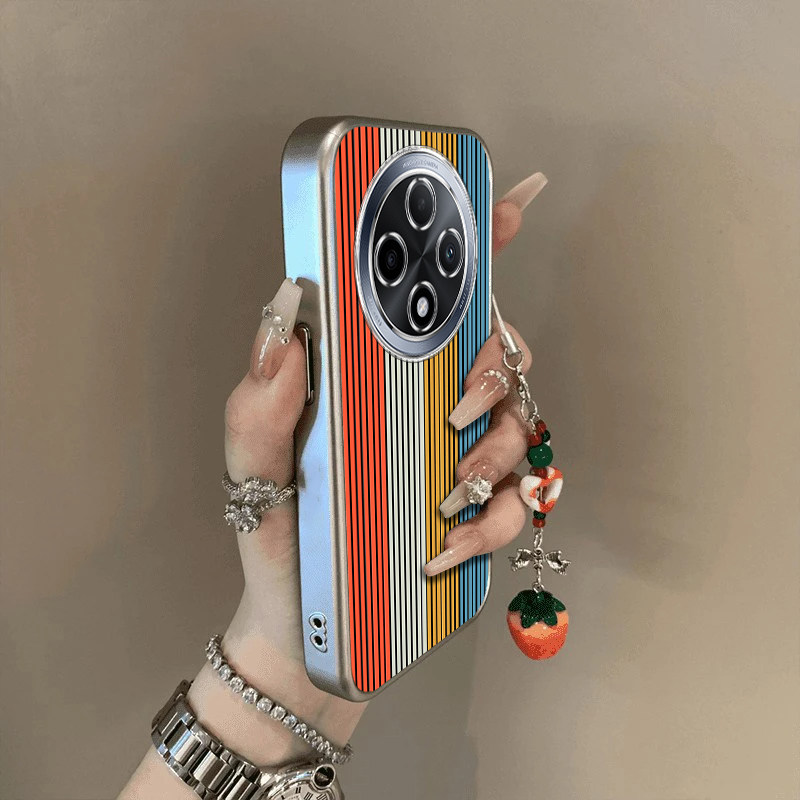 适用oppoa3pro手机壳a2/a1/a58新款a93s软opopa96竖彩色条纹A575G电镀a11x全包a32防摔a72高级感a35a91a