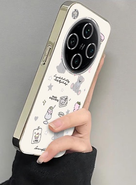 适用oppofindx8手机壳X7ultra新款FindX6pro小猫小熊x3保护套opopFIND X5 Pro全包边防摔opp0pp0ppofandx电镀