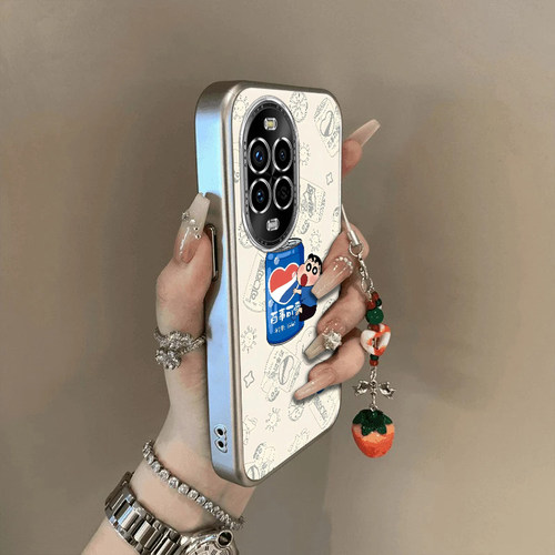 适用华为nova13pro手机壳12/11SE新款Nova10por百事可爱小新Hinove9硅胶novo87防摔n0va6电镀nava5ipr0女4