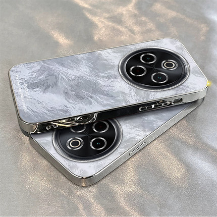 适用vivoy300Pro手机壳新款y200/y78/y77e冰川银送手y76s硅胶套vovoy66y73sy71t防摔y93s85a女y70s电镀m+