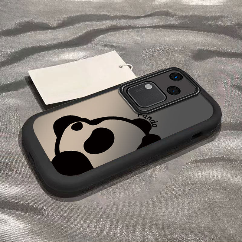 适用vivos18/s19手机壳s18pro/s17t新款s16泡芙壳vovos15e硅胶s12全包防摔s10/s9e趴地熊猫vivis7t可爱软男女