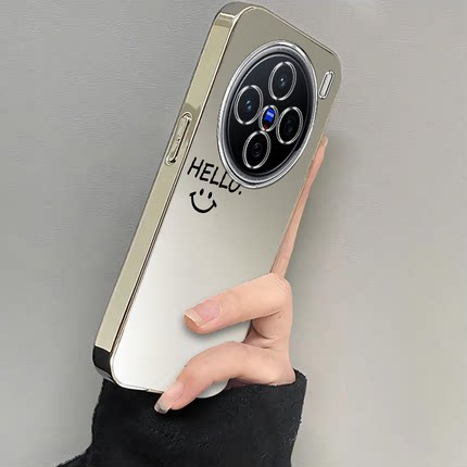 适用vivox200手机壳新款x100pro嗨喽笑脸X90Sx70硅胶外壳x60/x50/x80全包防摔x27女X30电镀x23x21a/20/x9