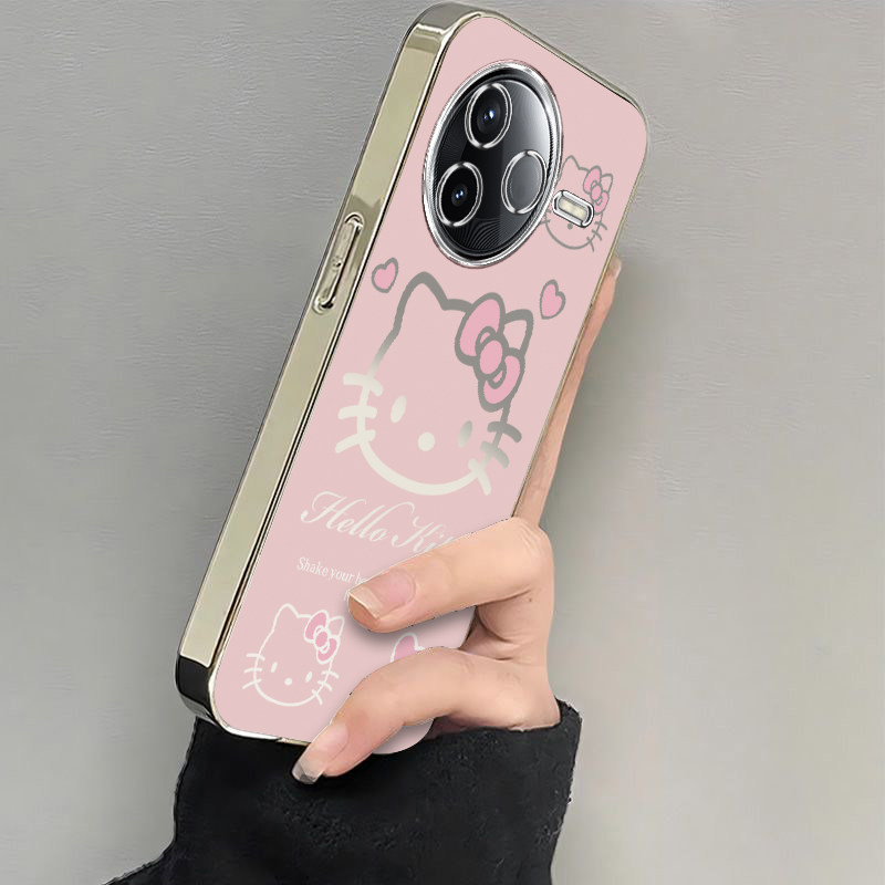 适用红米K80手机壳K70新款RedmiK60至尊版粉色kt猫小米k50pro软硅胶外壳k60e全包防摔k40s电镀k30k20pro高级