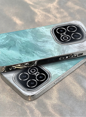 适用iqoo13手机壳新款vivoiqoo12pro渐变冰川蓝iQOO11S全包防摔ipoo8硅胶套icoo10电镀iq007高级感5女iqoou1x