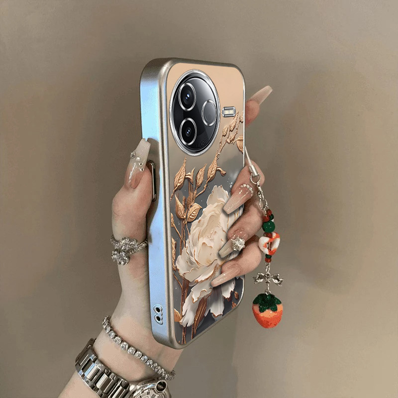 适用红米K80手机壳K70新款RedmiK60至尊版日落金莲小米k50pro软硅胶外壳k60e全包防摔k40s电镀k30k20pr