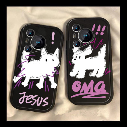 适用华为Pura80Pro手机壳Pure80Ultra保护套P80U新款硅胶镜头全包防摔外壳Prua十Puro加Puar男女壳炸毛狗