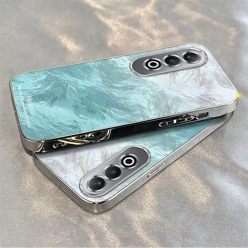 适用oppok12手机壳k12x新款oppok10pro/k11渐变冰川蓝K10活力版oppk9x软硅胶套k5全包防摔opopk3/k7k9s电镀k1